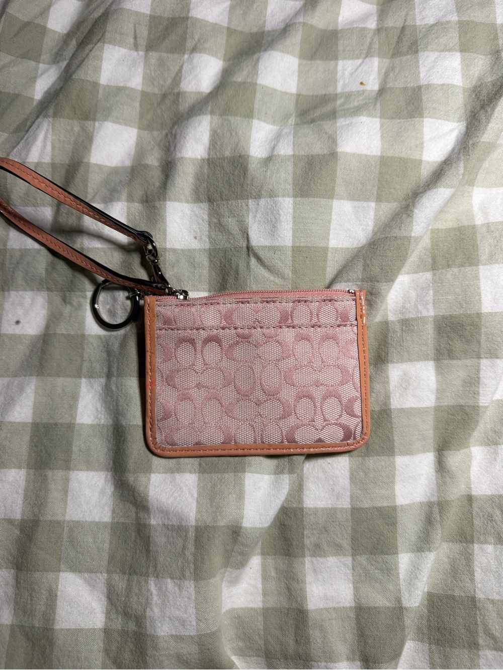 Coach Pink Signature C Wristlet Card Case
